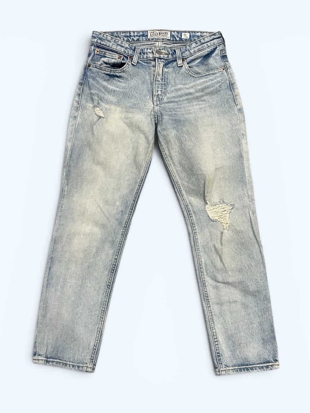 Lucky Brand Sienna Slim Boyfriend Jeans  Light Wash Distressed (Size 00/24)